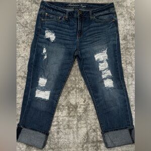 American Eagle Outfitters Slouchy Boyfriend Stretch Ankle Denim. Size 10